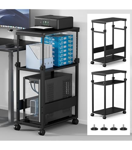 Amazon｜デスク サイドワゴン 幅53×奥行40×高さ63cm A4対応 キャスター